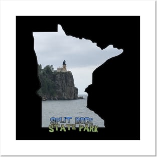 Minnesota State Outline (Split Rock State Park) Posters and Art